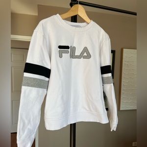 White Fila Sweatshirt, L